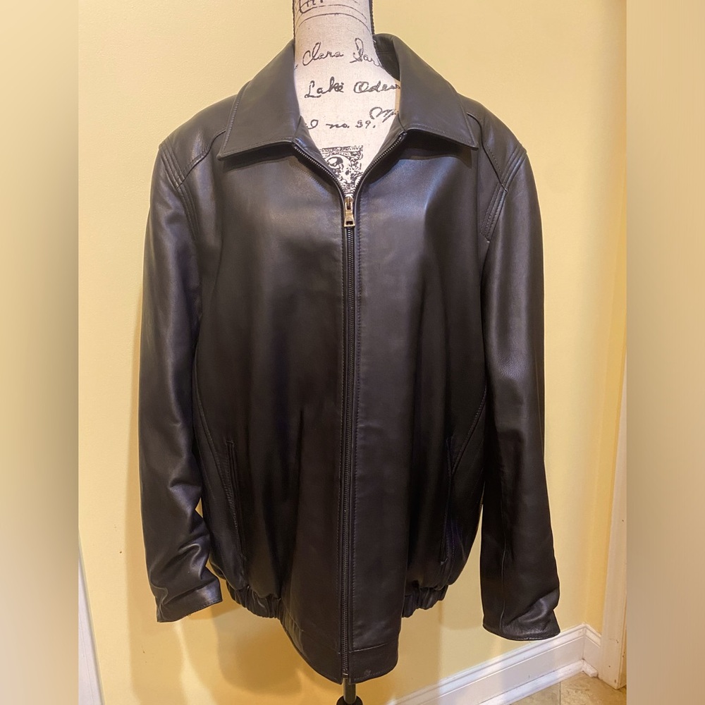 Men’s Collezione Leather Jacket, XLT